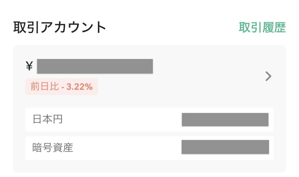コインチェック資産画面